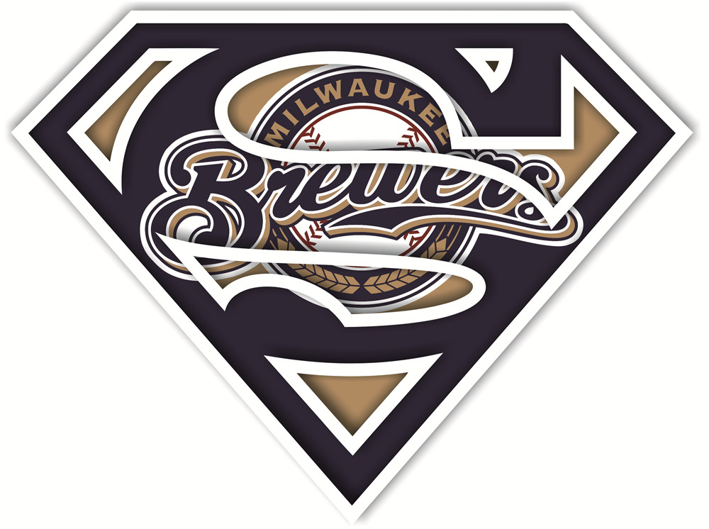 Milwaukee Brewers superman logos fabric transfer